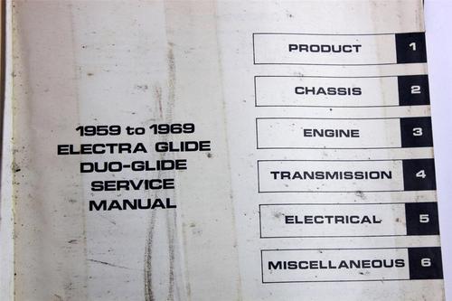 Sell Vintage Harley Davidson Amf Service Repair Manual 59 69 Electra Glide Duo Glide In 6420