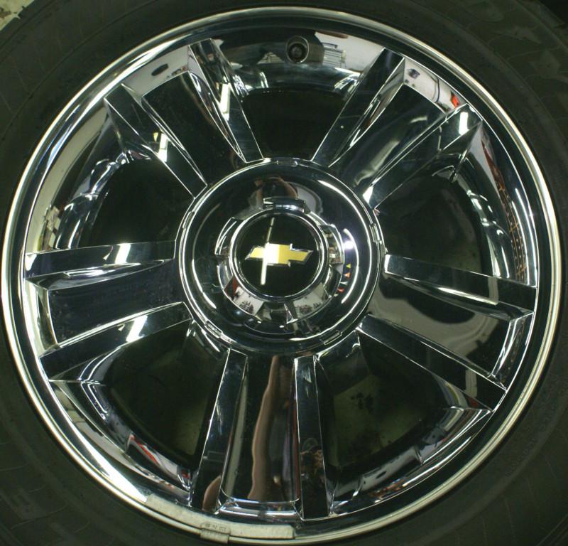 Oem chevy silverado tahoe suburban avalanche ltz chrome 20 wheels rims tires  