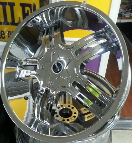 22 inch onyx chrome wheels 5x4.5/4.75 +20 used
