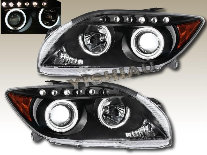 04-06 07-10 scion tc projector headlights halo led ccfl