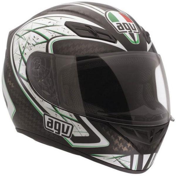Agv k4 evo 2xl silver green full face motorcycle helmet dot xxl