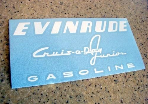 Evinrude crus-a-day junior tank decal 2-pak free ship!