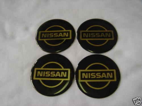 Nissan wheel center caps sticker badges 56mm x 4pcs