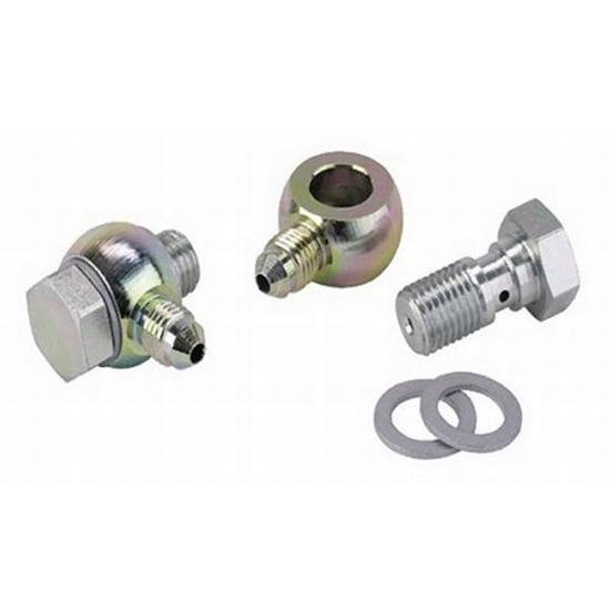 New gm caliper banjo brake fitting kit, 7/16"-20 to an4