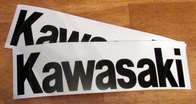 Kawasaki ninja zx-r logo gloss black 8" vinyl sticker decal! - limited pricing!