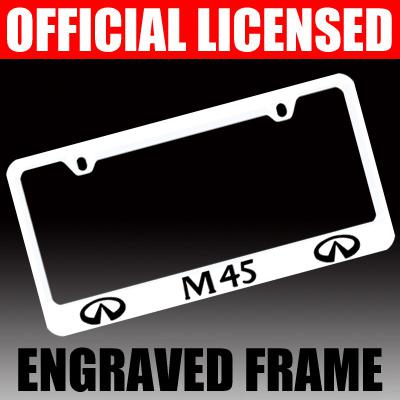 Infiniti m45 chrome license plate frame tag holder