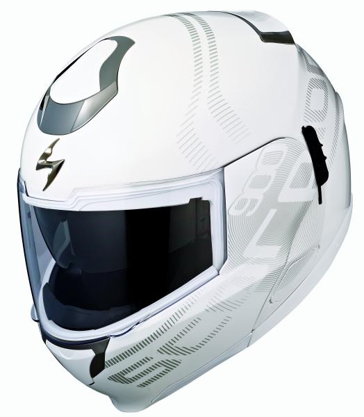 Scorpion mens exo-900 modular motorcycle helmet furtive white large l