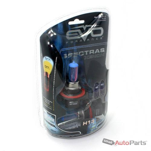 2 xenon blue h13 car-truck headlight bulbs 10000k + 2 free ultra-white t10 bulbs