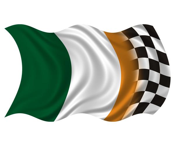 Ireland racing flag decal 5"x3" irish celtic vinyl race car bumper sticker zu1