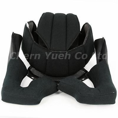 Washable black top cheek pads lining cool & dry for full face helmet inner    