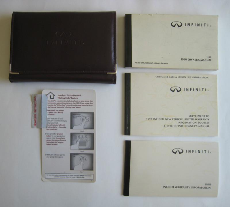 1998 infiniti i30 oem owner's owners manual with leather case