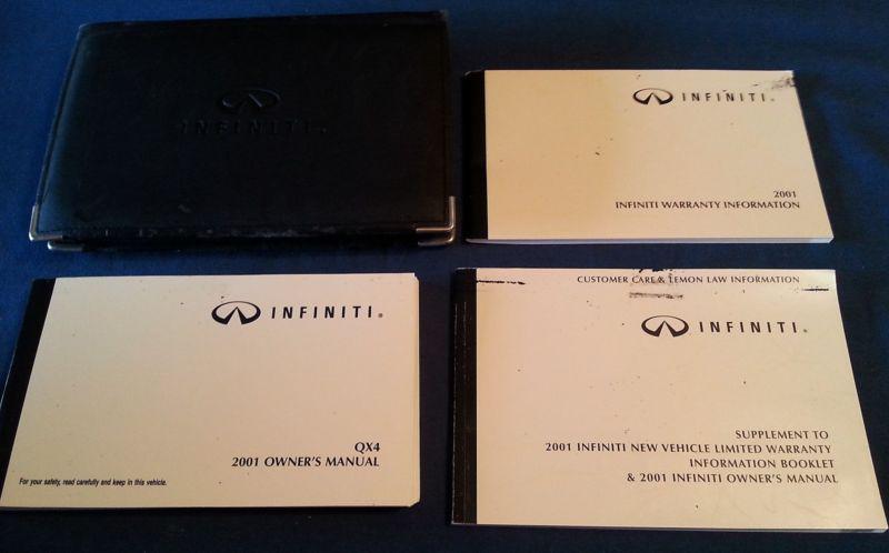 2001 infiniti qx4 owners manual set  with case