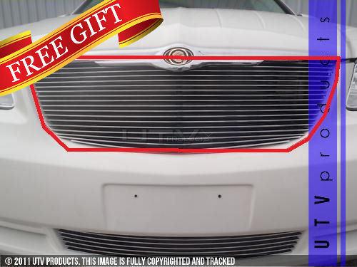 2007 - 2008 chrysler sebring 1pc upper replacement chrome billet grille 07 08