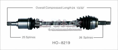 Surtrack perf axles ho-8219 cv half-shaft assembly-new cv axle shaft