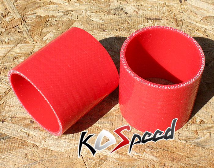 2.5" red straight turbo/intake/intercooler pipe 3 ply 63mm silicone coupler hose