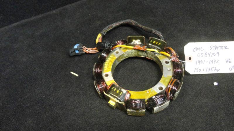 Used stator assembly #584109 #0584109 johnson/evinrude/omc 1991/1992 150/175hp