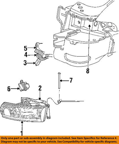 Mopar oem 4584069 headlamp-lens & housing mount bracket