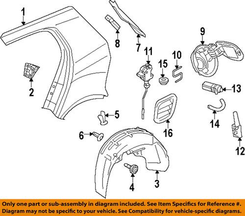 Volkswagen oem 5k6809857cgru quarter panel-fuel door