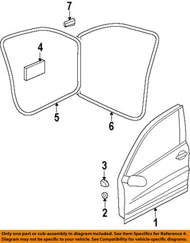 Volkswagen oem 5n0837702a5ap front door-door weather strip