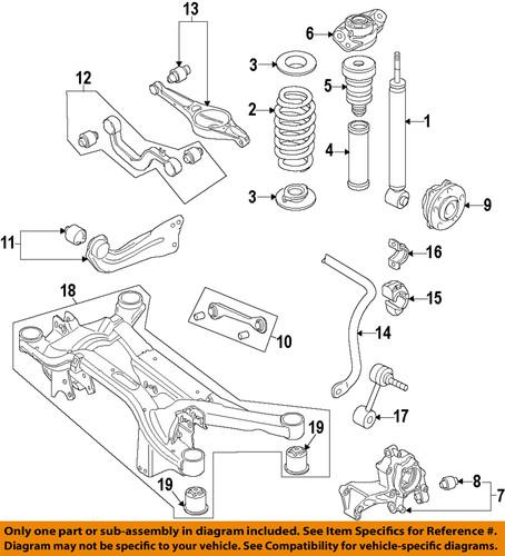 Volkswagen oem 5n0505315s rear suspension-susp crossmember