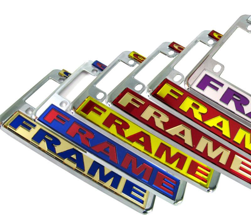 Personalized custom made motorcycle license plate frame holder 