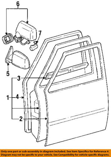 Toyota oem 6700135410 front door-door shell