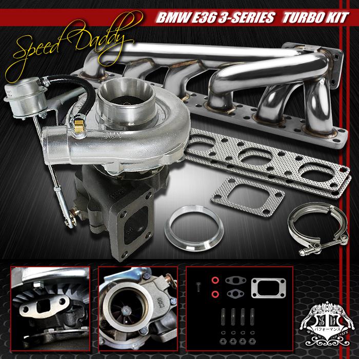 T04e turbocharger w/in-wastegate+turbo manifold 92-99 bmw e36 325/328/323 m50/52