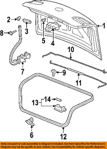 Gm oem 22628988 trunk lid-striker