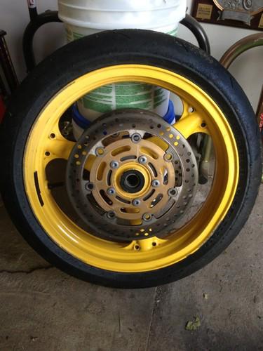 03 04 kawasaki zx-636 zx 636 front rim and rotors tire