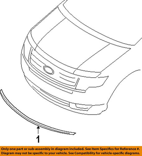 Lincoln oem 7a1z16856a hood-front molding