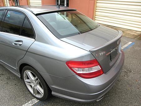 Painted 2008-2013 mercedes c class 4dr sedan rear roof spoiler