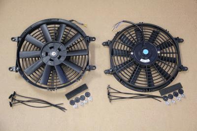 2x 12" universal slim/thin fan push pull electric radiator cooling 12v 1730 cfm