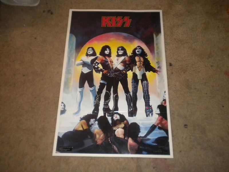 Kiss army original 1977 love gun poster ad relic lithograph