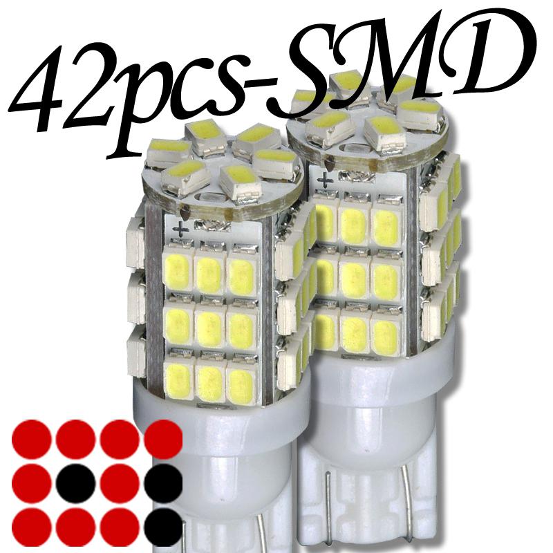 2x license plate xenon white light bulb 42-smd t10 led high power bulbs lamp