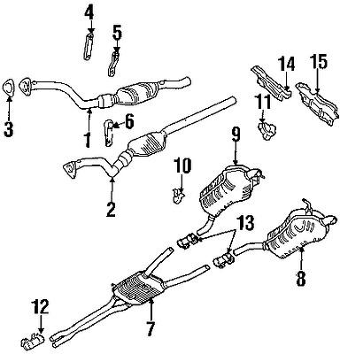 Volkswagen 4b0254500lx genuine oem factory original front pipe