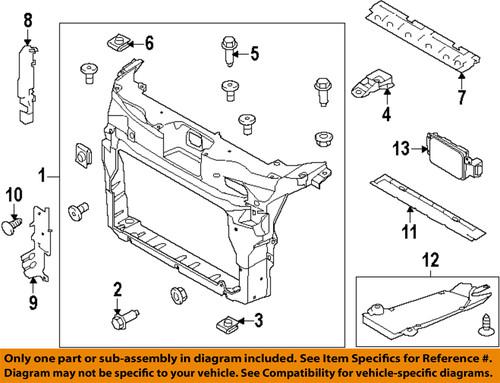 Ford oem ag1z8a193a radiator-upper bracket