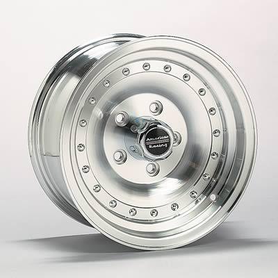 American racing wheel outlaw i aluminum natural 15"x10" 5x5" bolt circle 4.00"