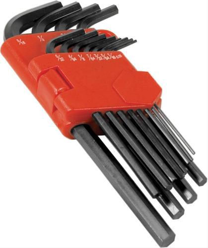 Performance tool hex keys 12-piece sae steel holder set