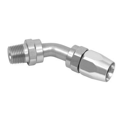 Summit 240107n hose end swivel 45 deg -6 an hose to male 1/4" npt nickel ea