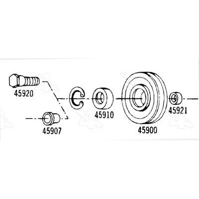 Four seasons 45907 idler pulley-drive belt idler pulley spacer