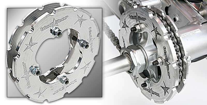 Blingstar dual sprocket guard q-trx-dsg trx450r trx 450r