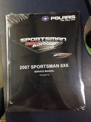 2007 polaris sportsman 6x6 service manual w/ cd oem 9920778