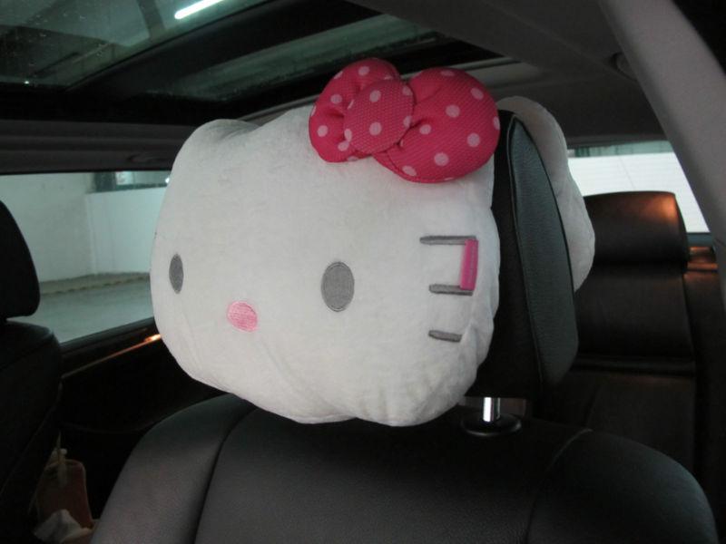 Hello kitty auto plush head rest cushion pillows neck rest pillow 1 pc