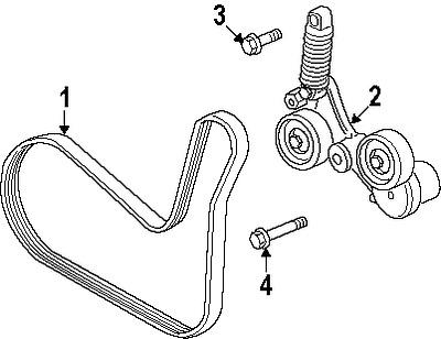 Chevrolet 12629347 genuine oem factory original serpentine belt