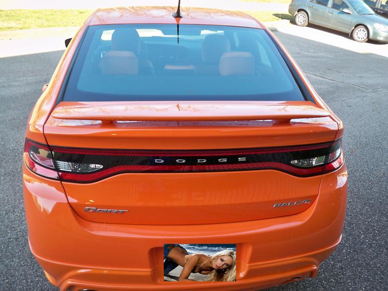 Painted 2013 dodge dart spoiler - custom style