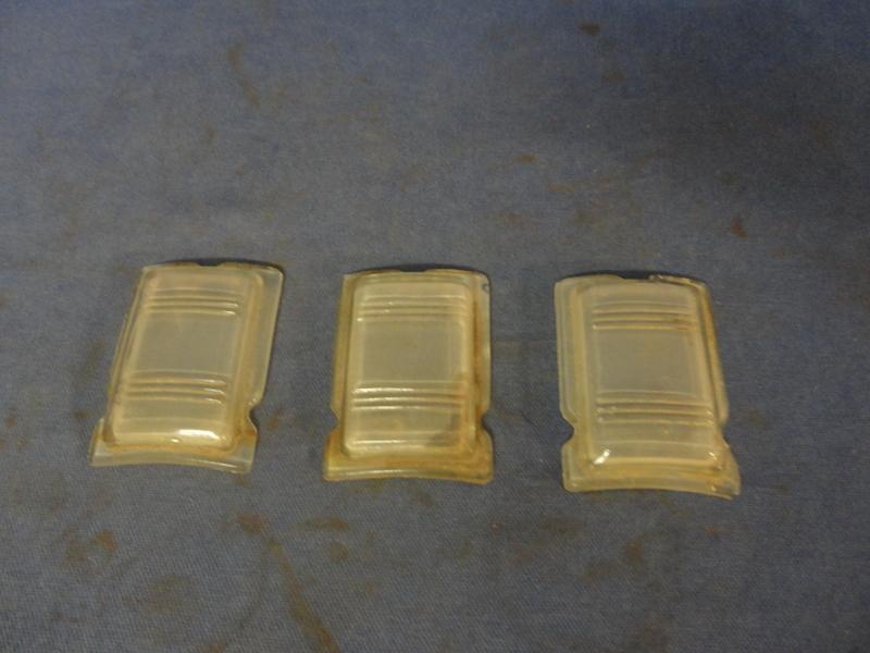 Vintage clear tail light lenses (set of 3) 