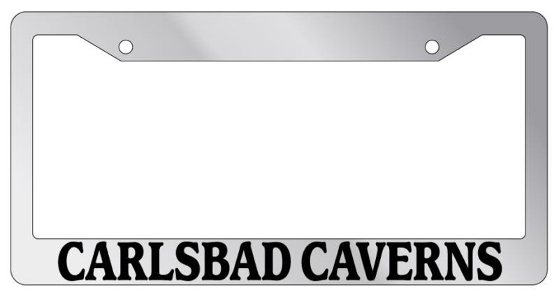 Chrome license plate frame carlsbad caverns auto accessory novelty