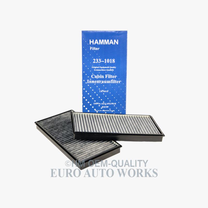 Bmw a/c cabin air filter charcoal oem-quality hm 6411 921018 (2pcs)