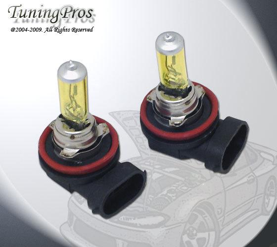 H11 12v 100w 3000k hyper yellow 1 pair xenon gas hid light bulbs foglight 2pcs