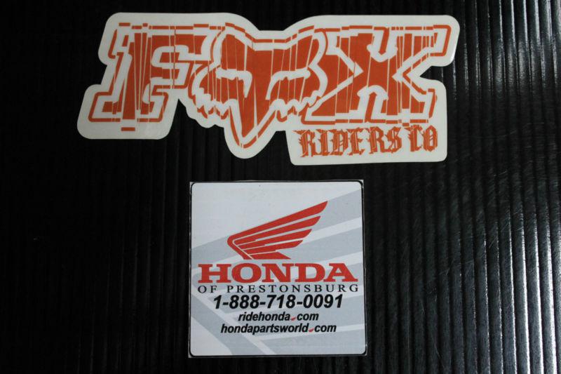 Fox racing sticker **new** "orange" (fox chucky  6in.) #14369-113-000